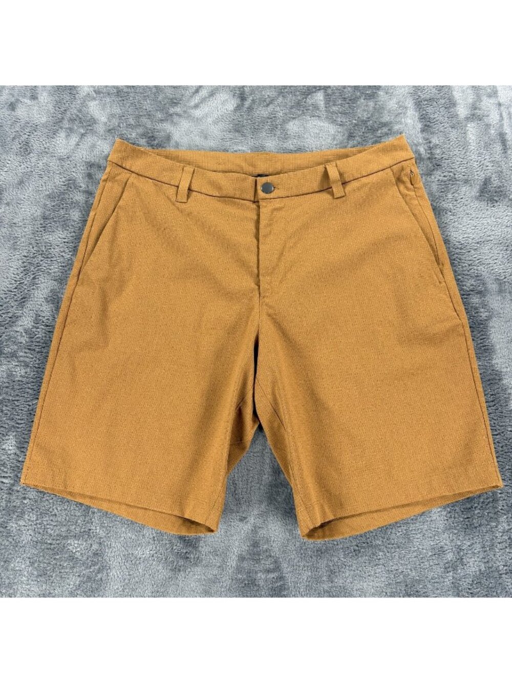 Lululemon Commission Shorts Mens 33W 9 Inseam Brown Stretch LM7ARXS